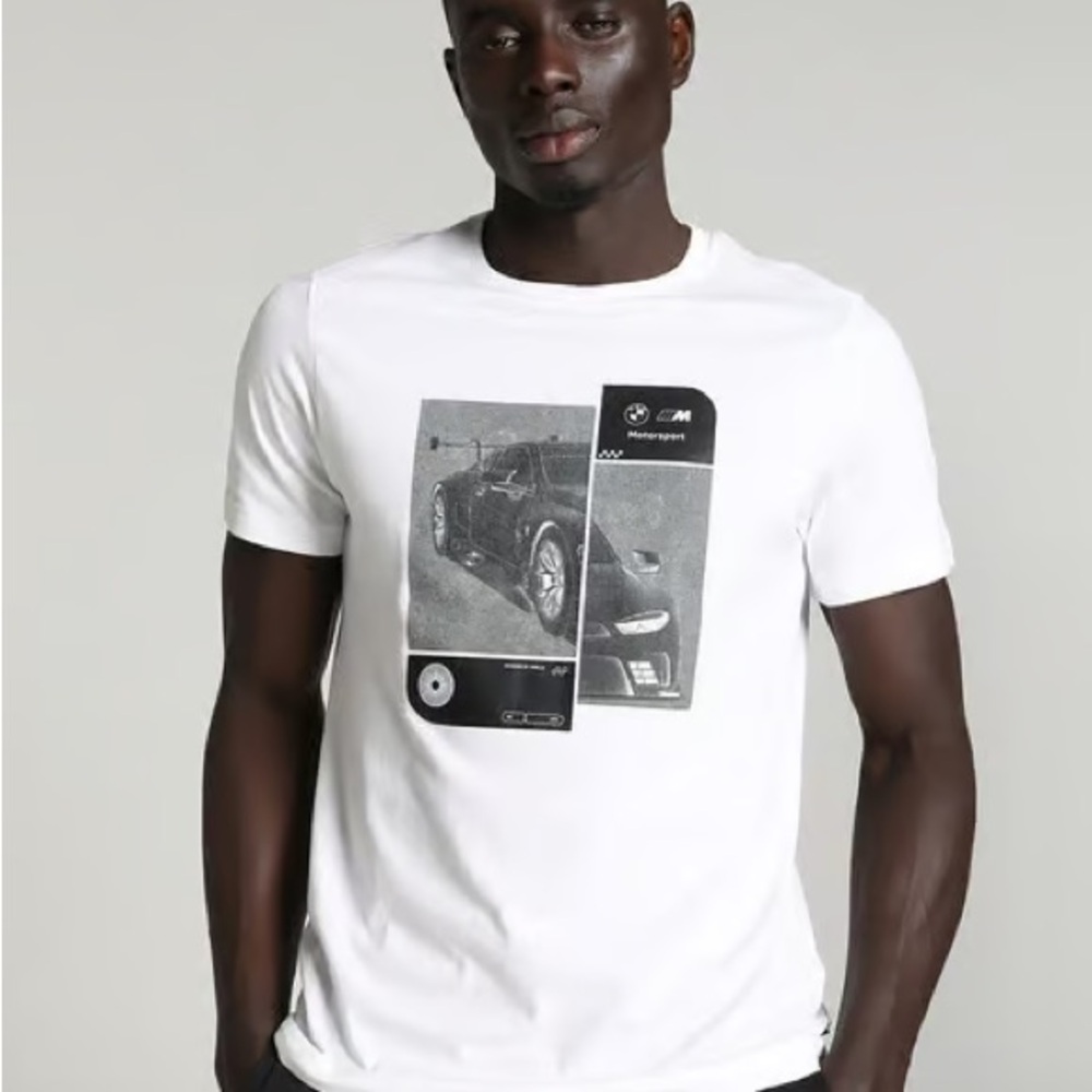 Puma White BMW M Motorsport Men's Graphic Tee